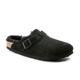 Boston Shearling Black Suede Leather/Shearling