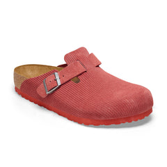 Boston Corduroy Sienna Red Embossed Suede Leather