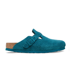 Boston Deep Turquoise Embossed Suede Leather
