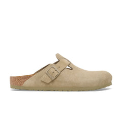 Boston Faded Khaki Suede Leather