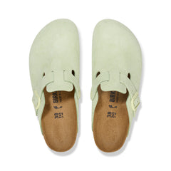 Boston Faded Lime Suede Leather