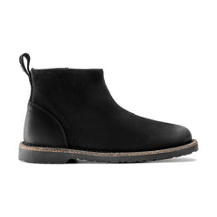 Melrose Black Waxy Suede Leather