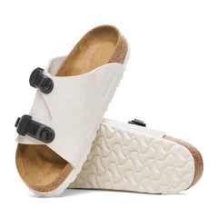 Zurich Tech Antique White Suede Leather