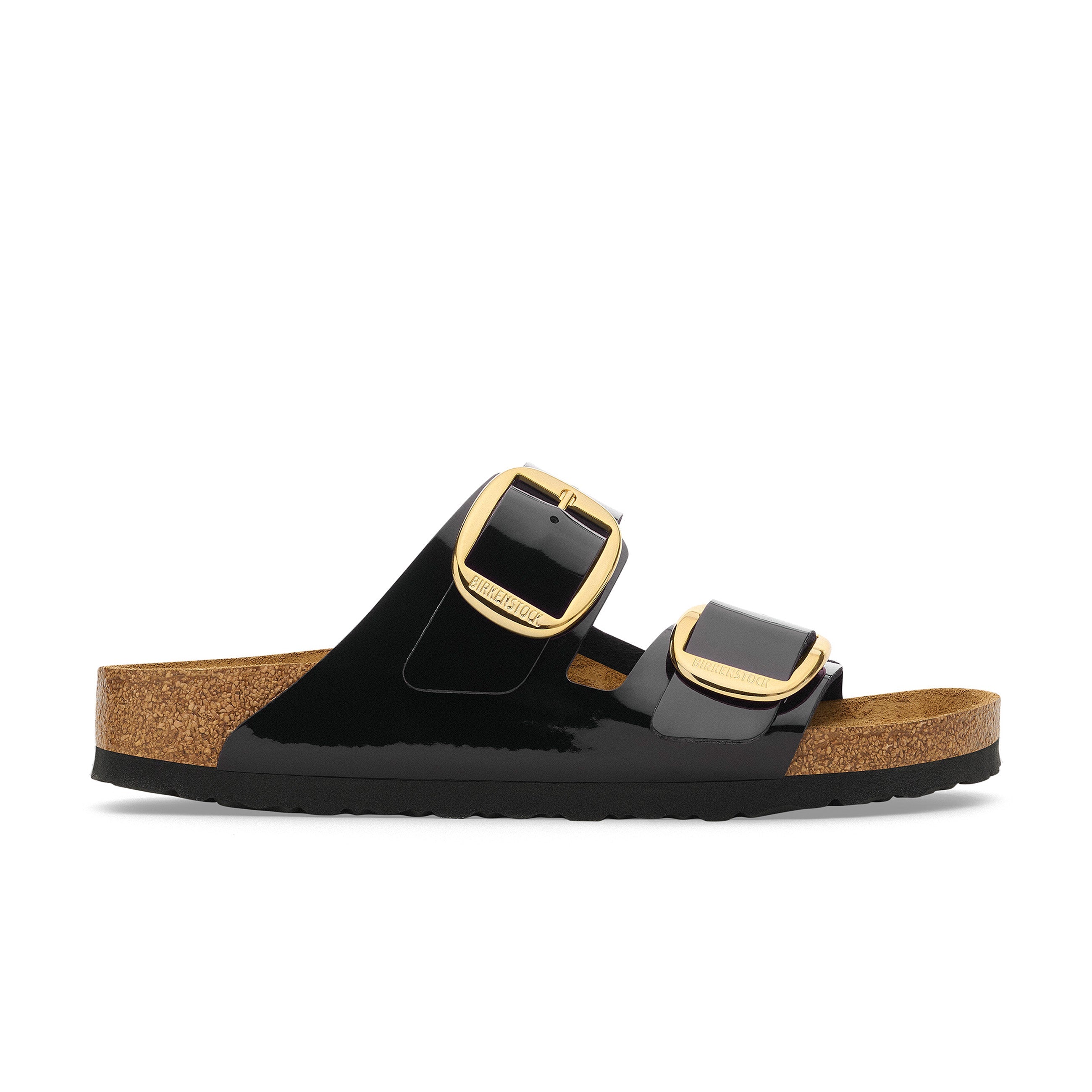 Arizona Big Buckle Patent Black/Gold Birko-Flor