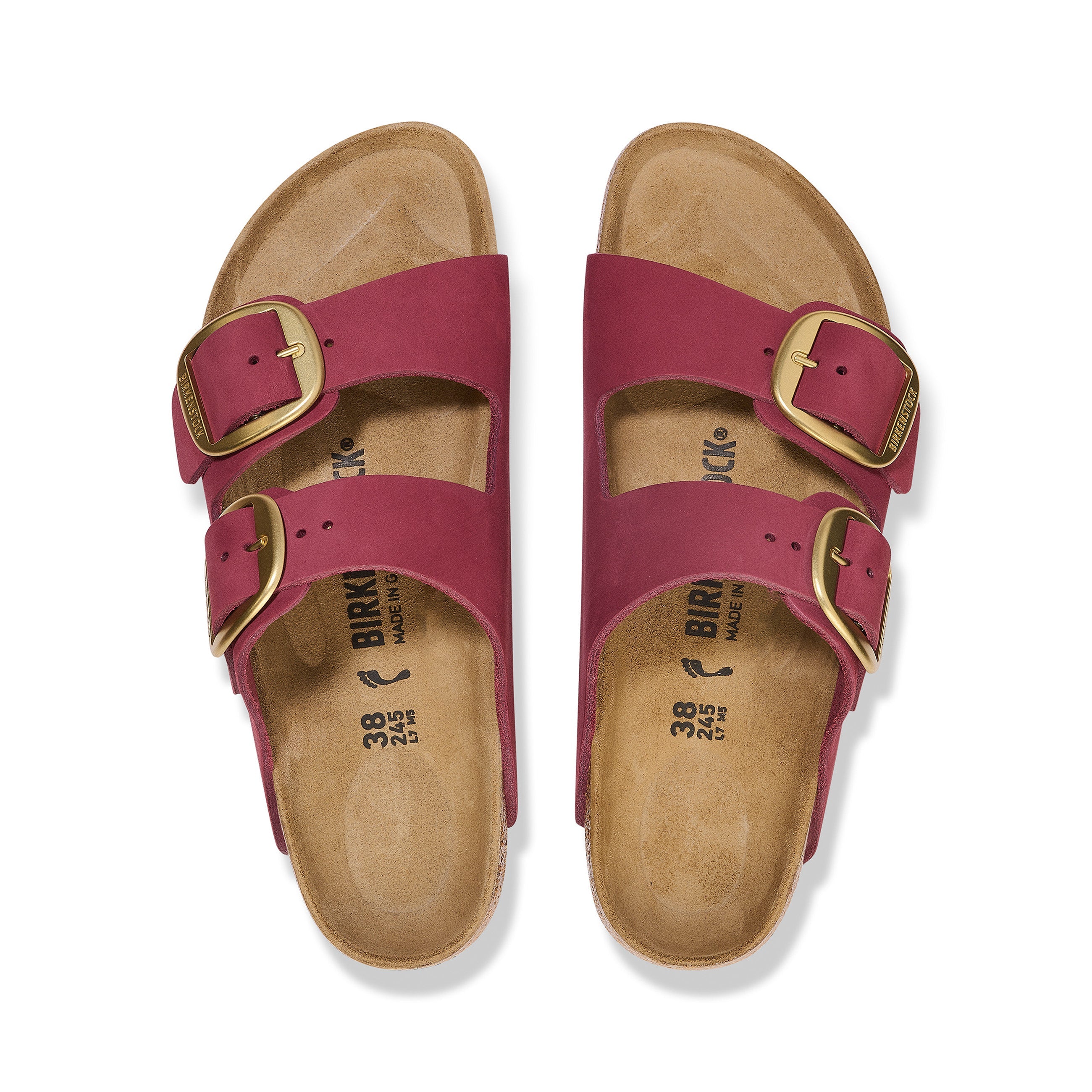 Arizona Big Buckle Berry Crush Nubuck Leather