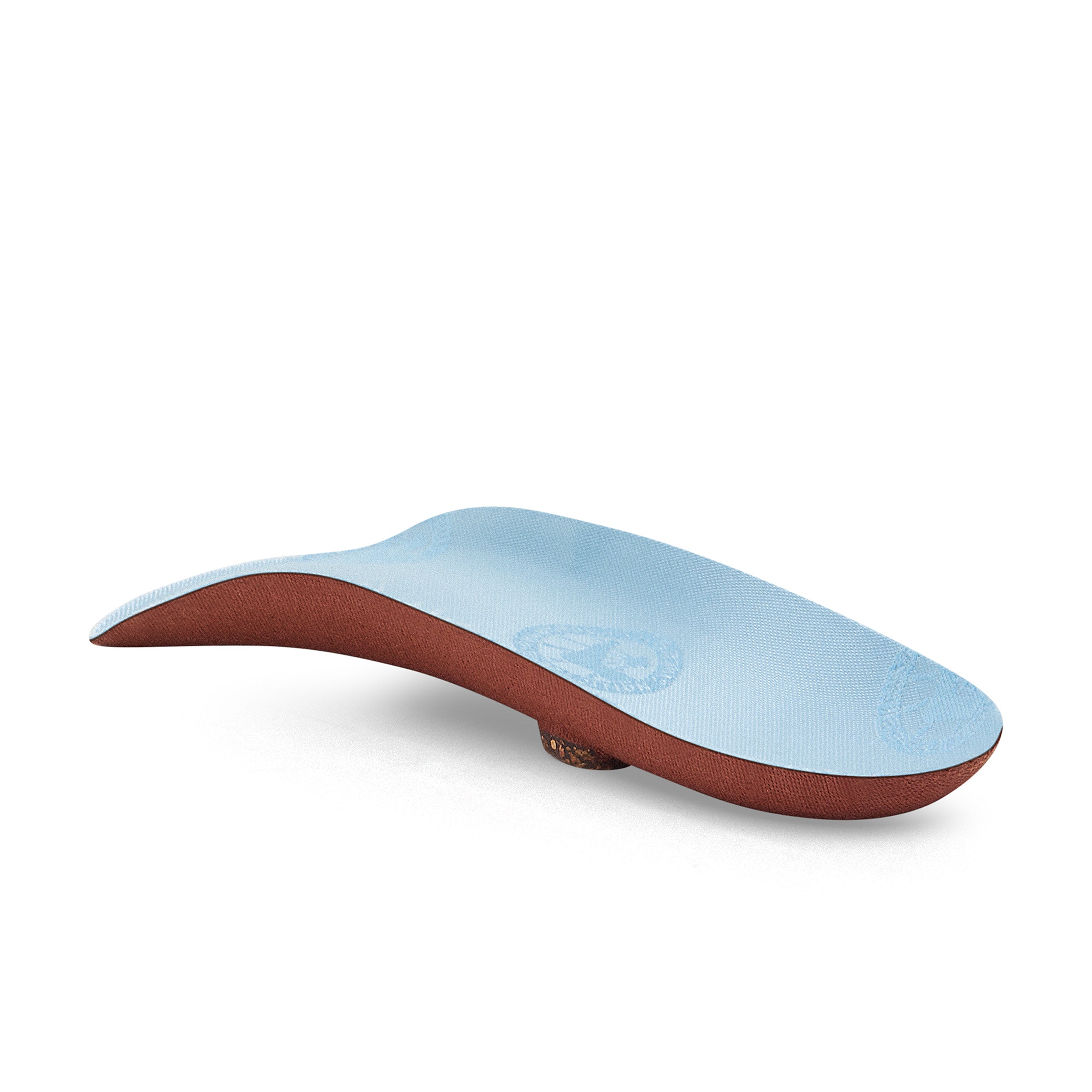 Blue Footbed Heels Textile