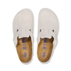 Boston SFB Antique White Suede Leather