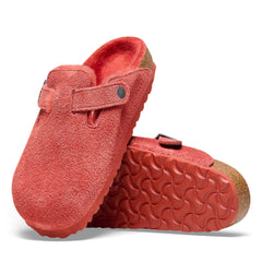 Boston Shearling Sienna Red Suede Leather/Shearling