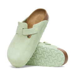 Boston Faded Lime Suede Leather