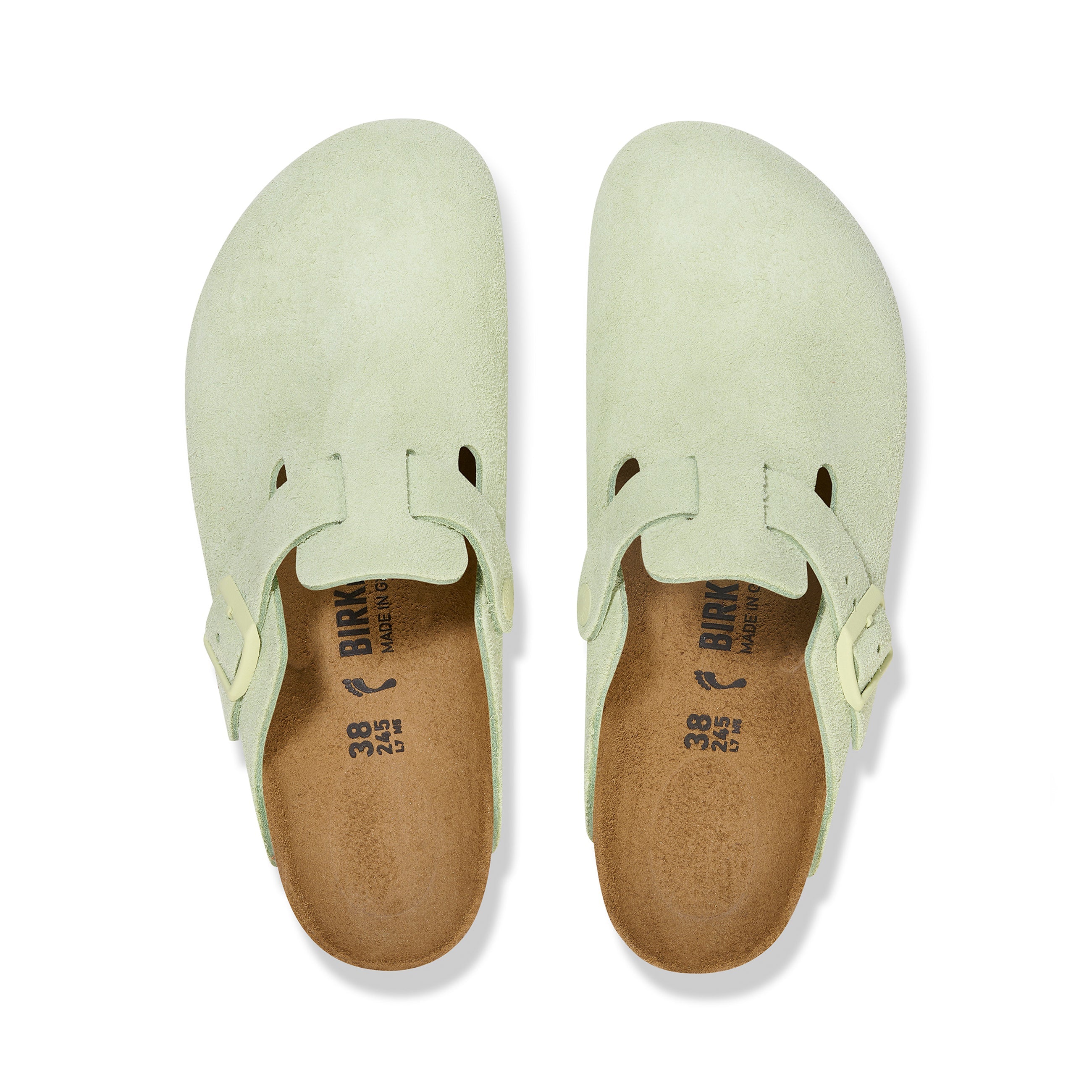 Boston Faded Lime Suede Leather