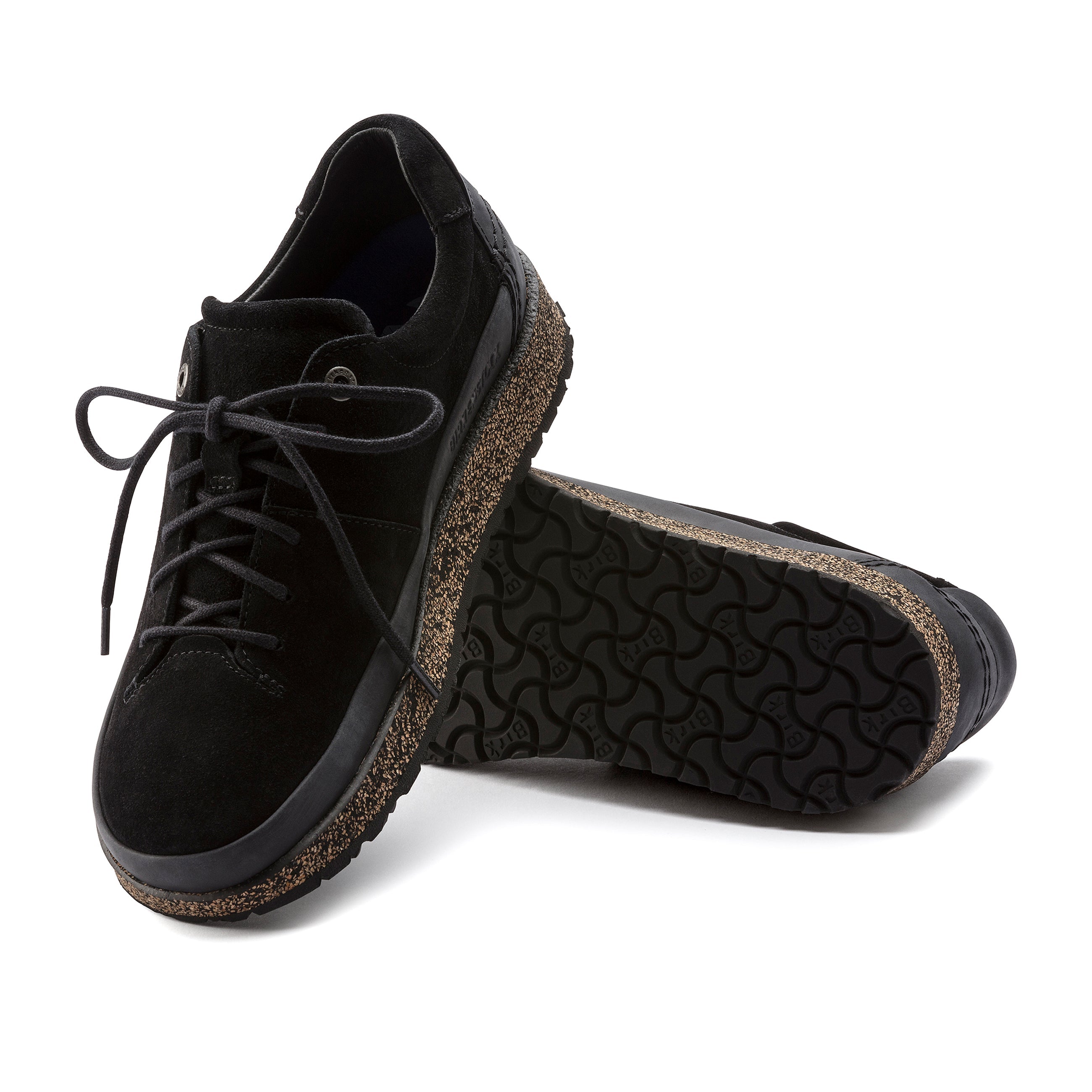 Honnef Low Black Suede Leather