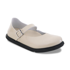 Mantova Droplet Buckle High Shine Oyster Natural Leather Patent