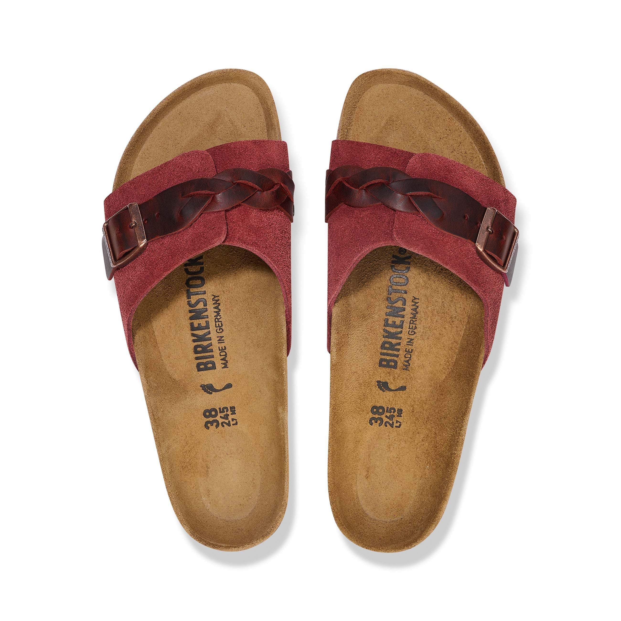 Oita Braided Zinfandel Suede Leather