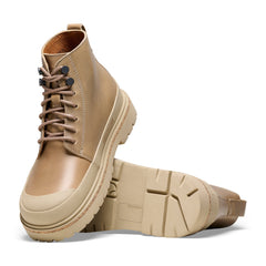 Prescott Mens Taupe Natural Leather