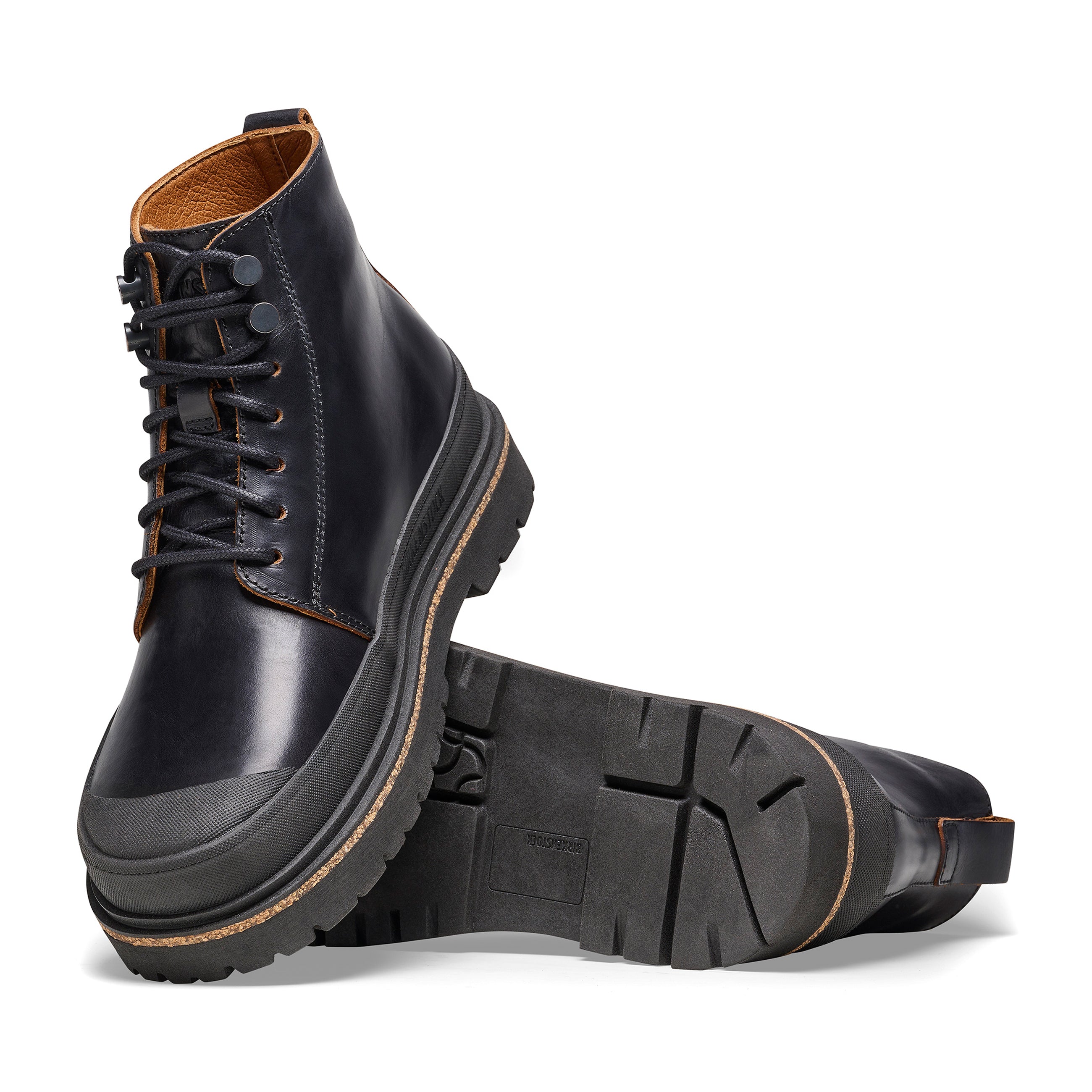 Prescott Womens Black Natural Leather