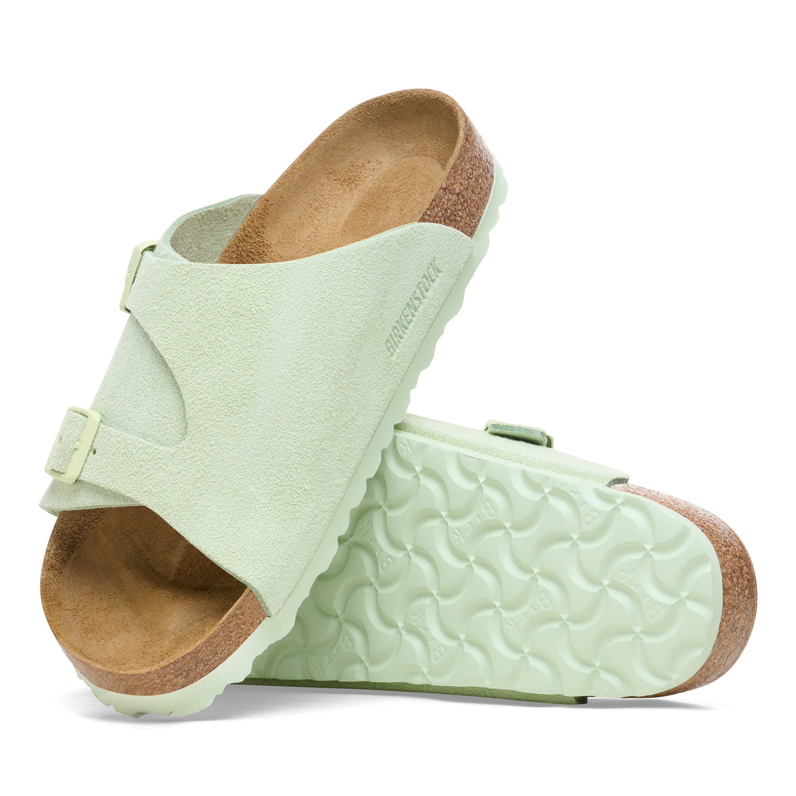 Zurich Faded Lime Suede Leather